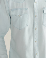 Men's Denim Long Sleeve Pearl Snap