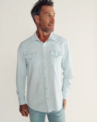 Men's Denim Long Sleeve Pearl Snap